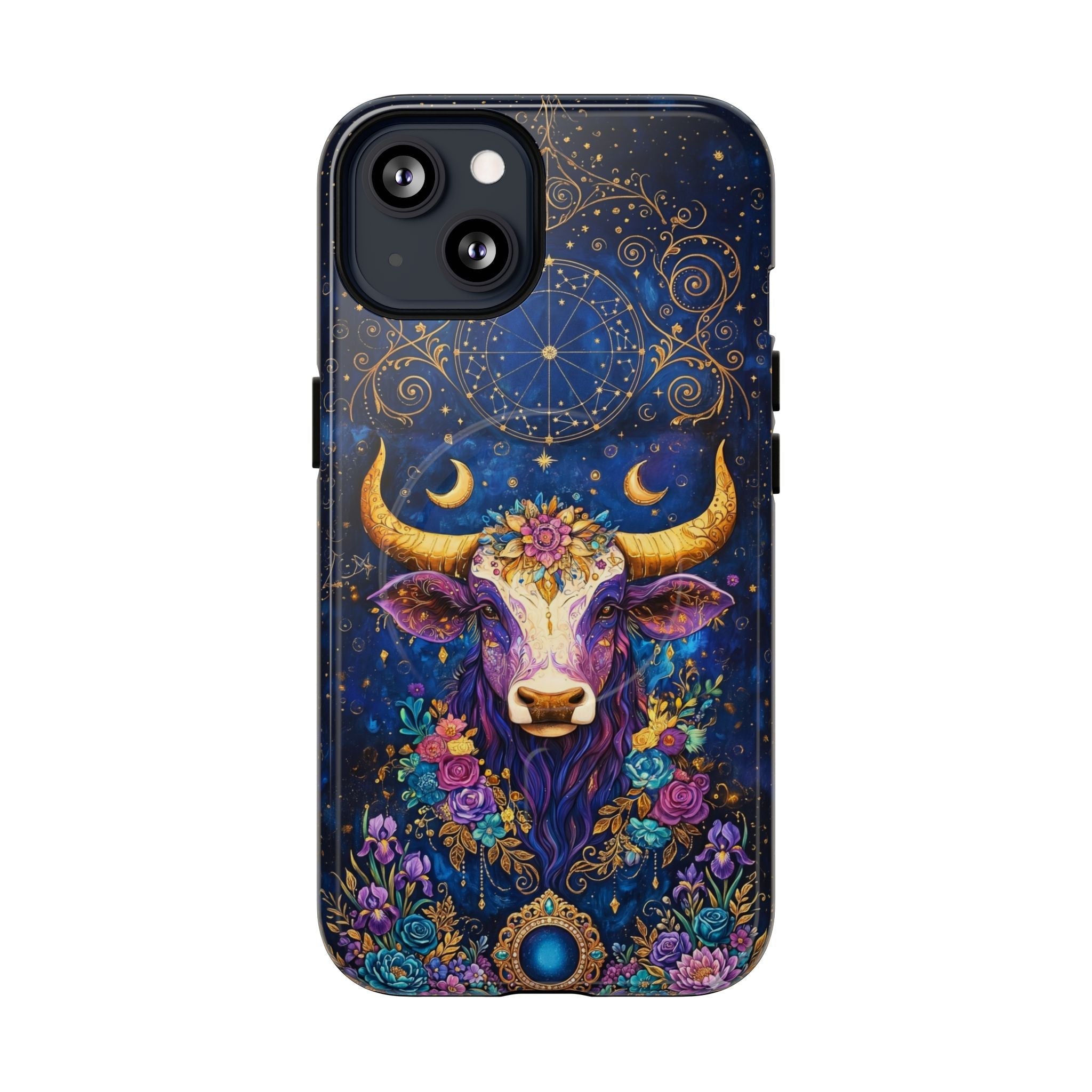 HIPPIE MAGIC COW MAGNETIC PHONE CASE - TLNT2304262