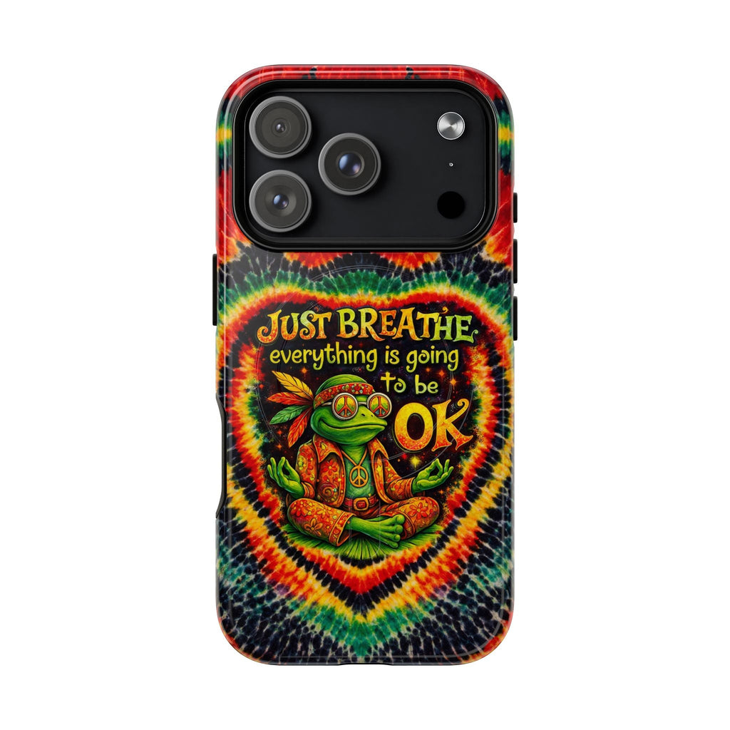 JUST BREATHE FROG SWIRL MAGNETIC PHONE CASE - KMTM2304262