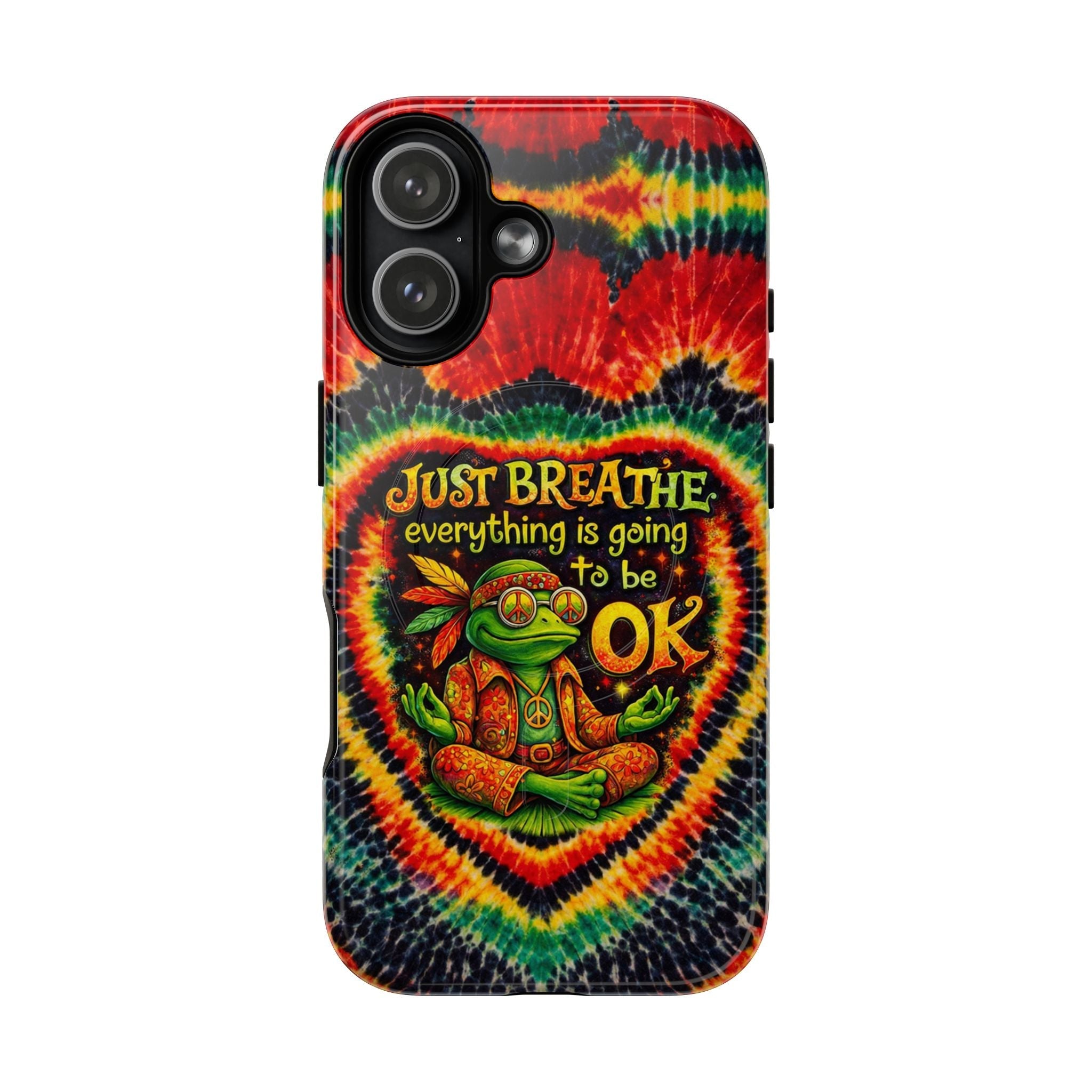 JUST BREATHE FROG SWIRL MAGNETIC PHONE CASE - KMTM2304262