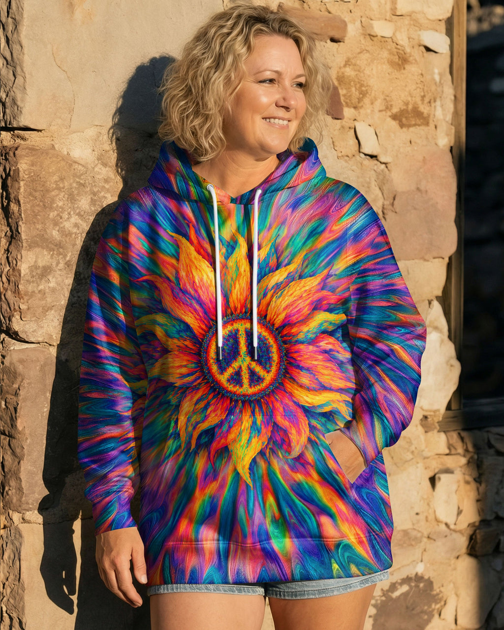 SUNFLOWER PEACE BURST ALL OVER PRINT - TLTW0306263