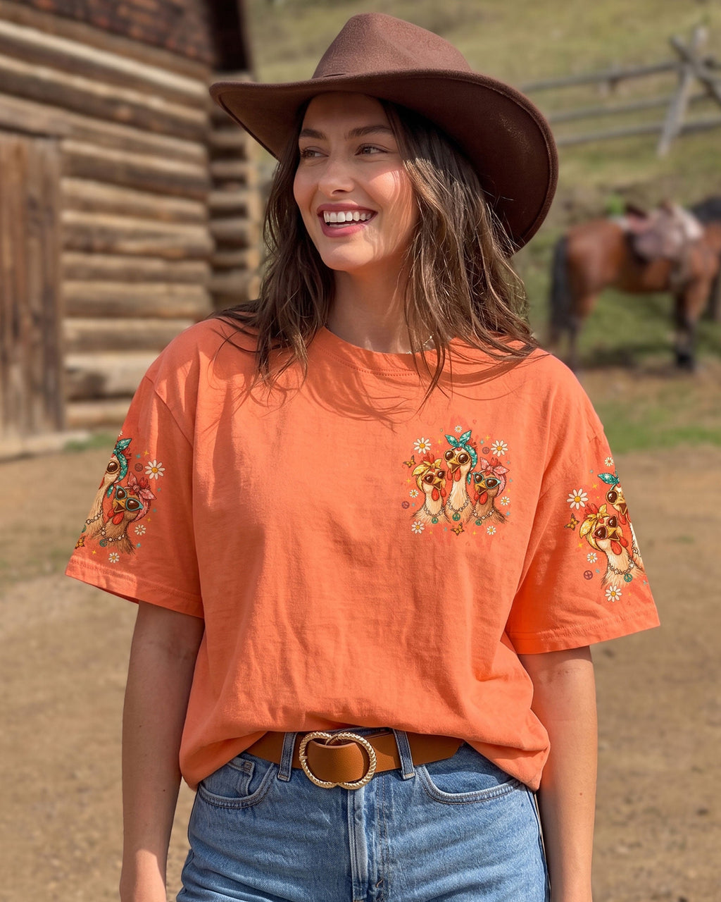 LET'S GO GIRLS CHICKEN ALL OVER PRINT - TLTW0107267