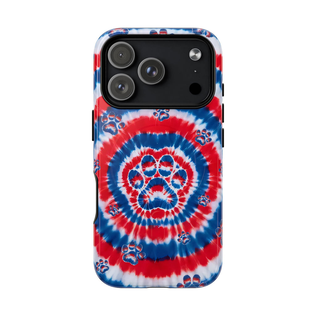 RED WHITE AND BLUE PAW MAGNETIC PHONE CASE - TYQY2004253