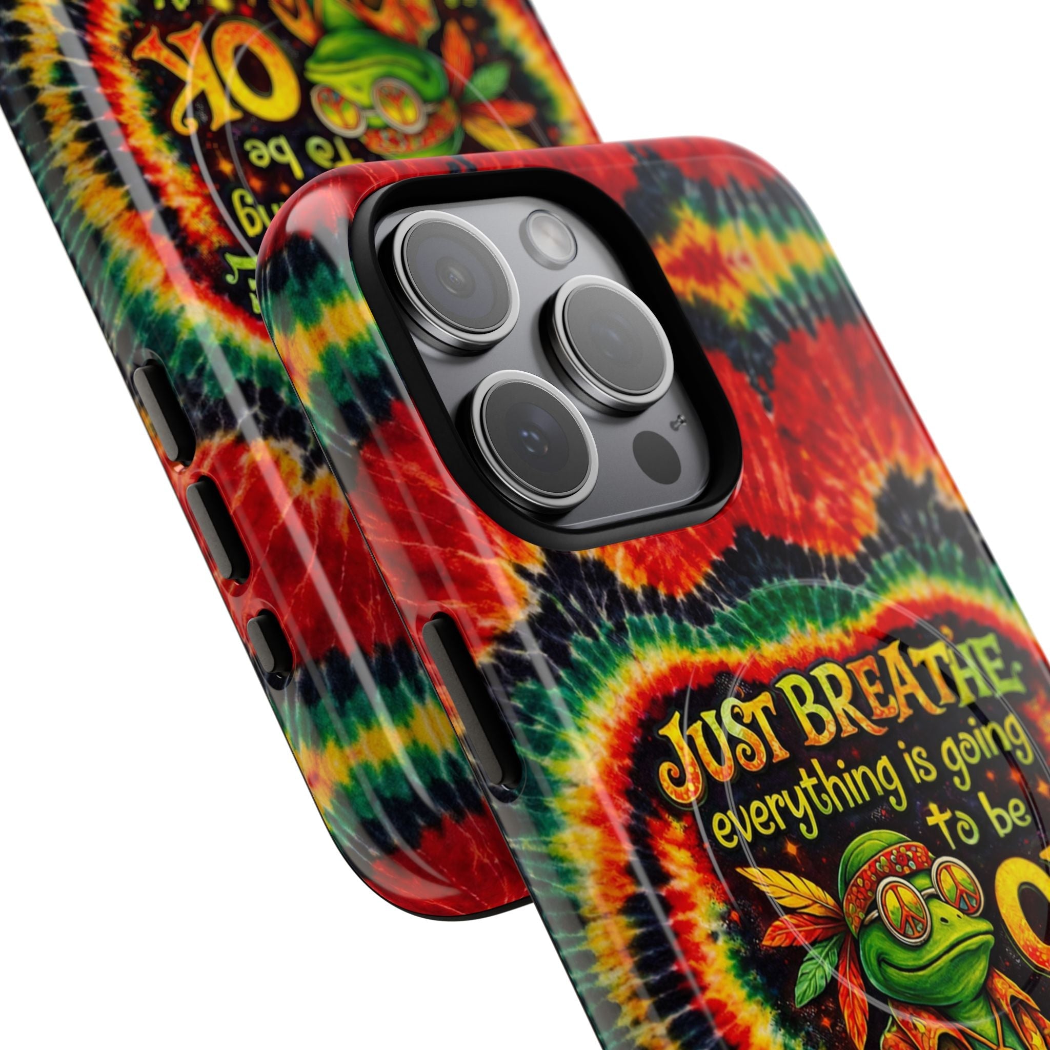 JUST BREATHE FROG SWIRL MAGNETIC PHONE CASE - KMTM2304262