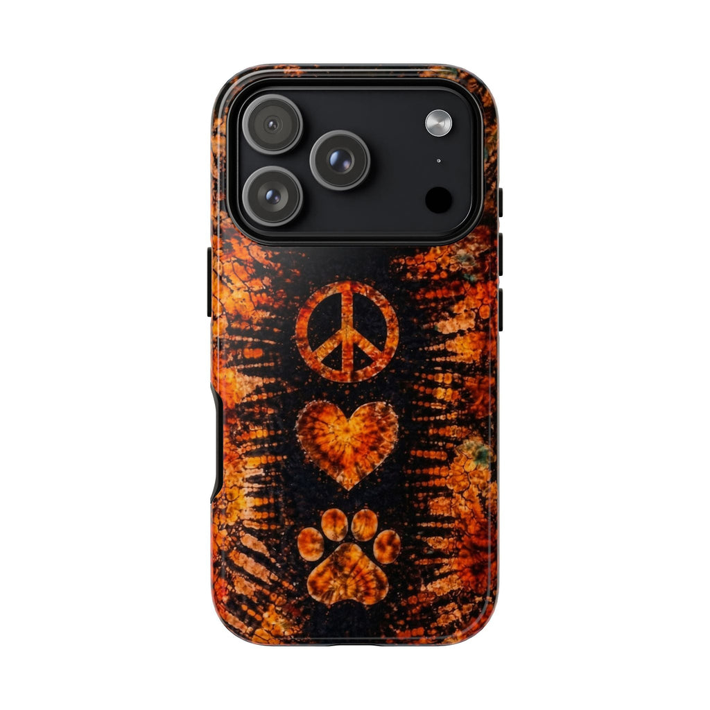 PEACE LOVE PAW PRINT VINTAGE  PHONE CASE  - TLHN2204264