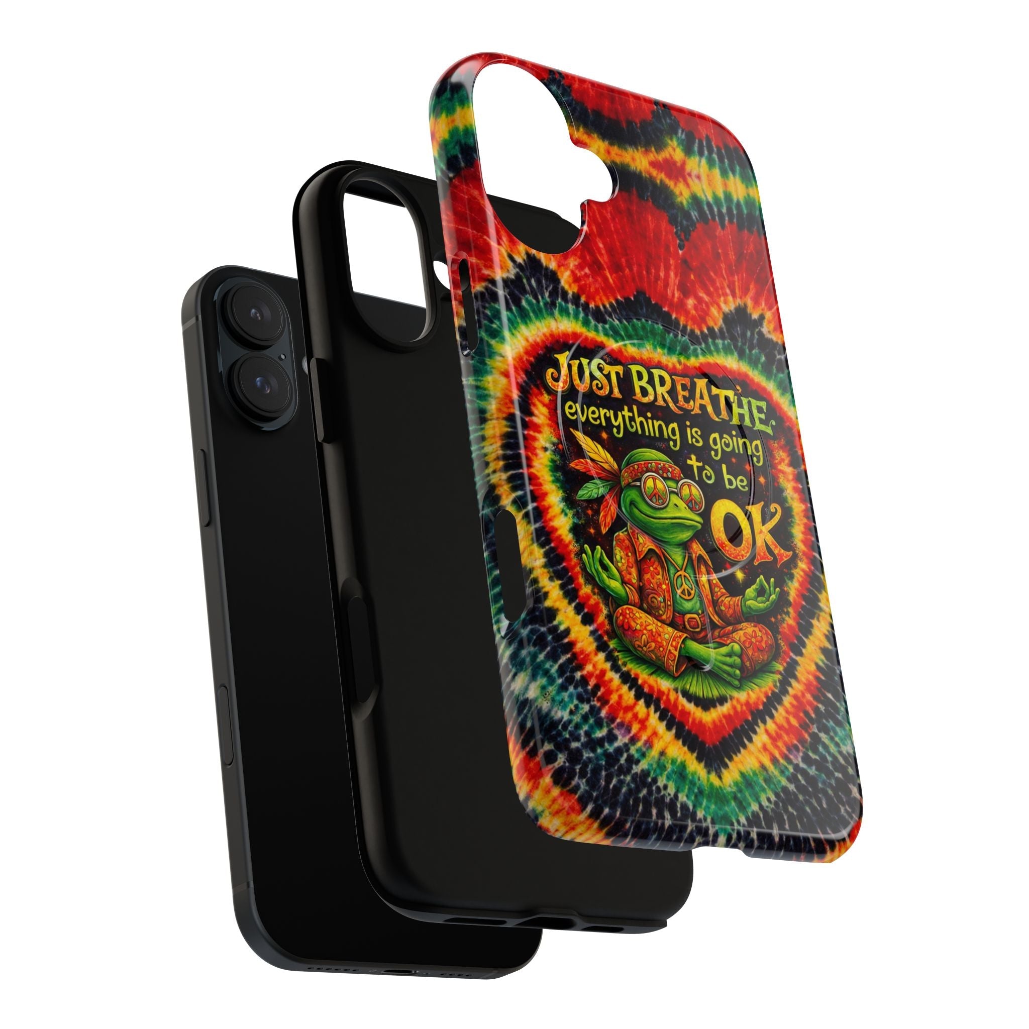 JUST BREATHE FROG SWIRL MAGNETIC PHONE CASE - KMTM2304262