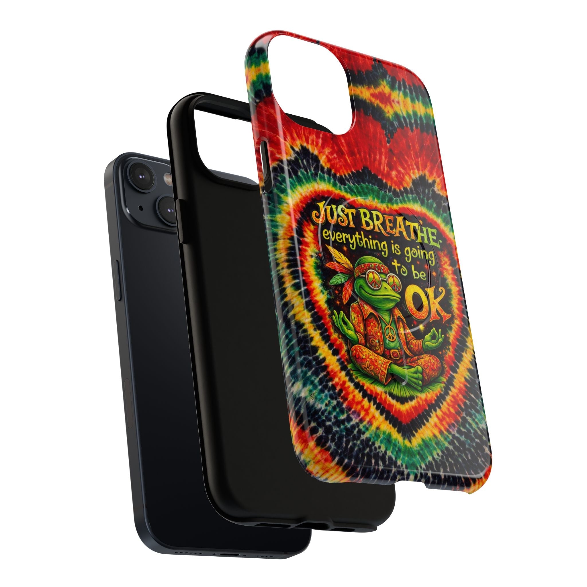 JUST BREATHE FROG SWIRL MAGNETIC PHONE CASE - KMTM2304262