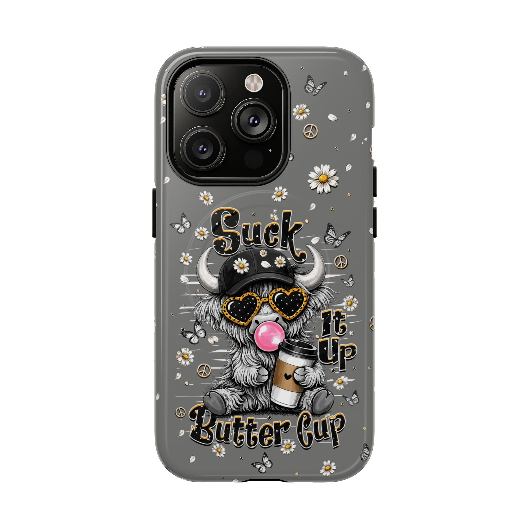 SUCK IT UP BUTTERCUP COW MAGNETIC PHONE CASE  - TLHN0806263