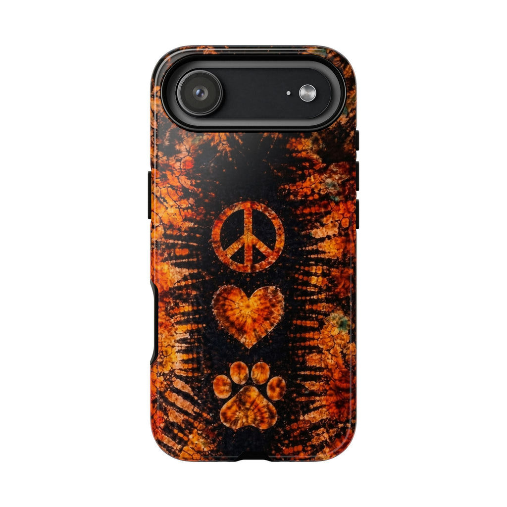 PEACE LOVE PAW PRINT VINTAGE  PHONE CASE  - TLHN2204264