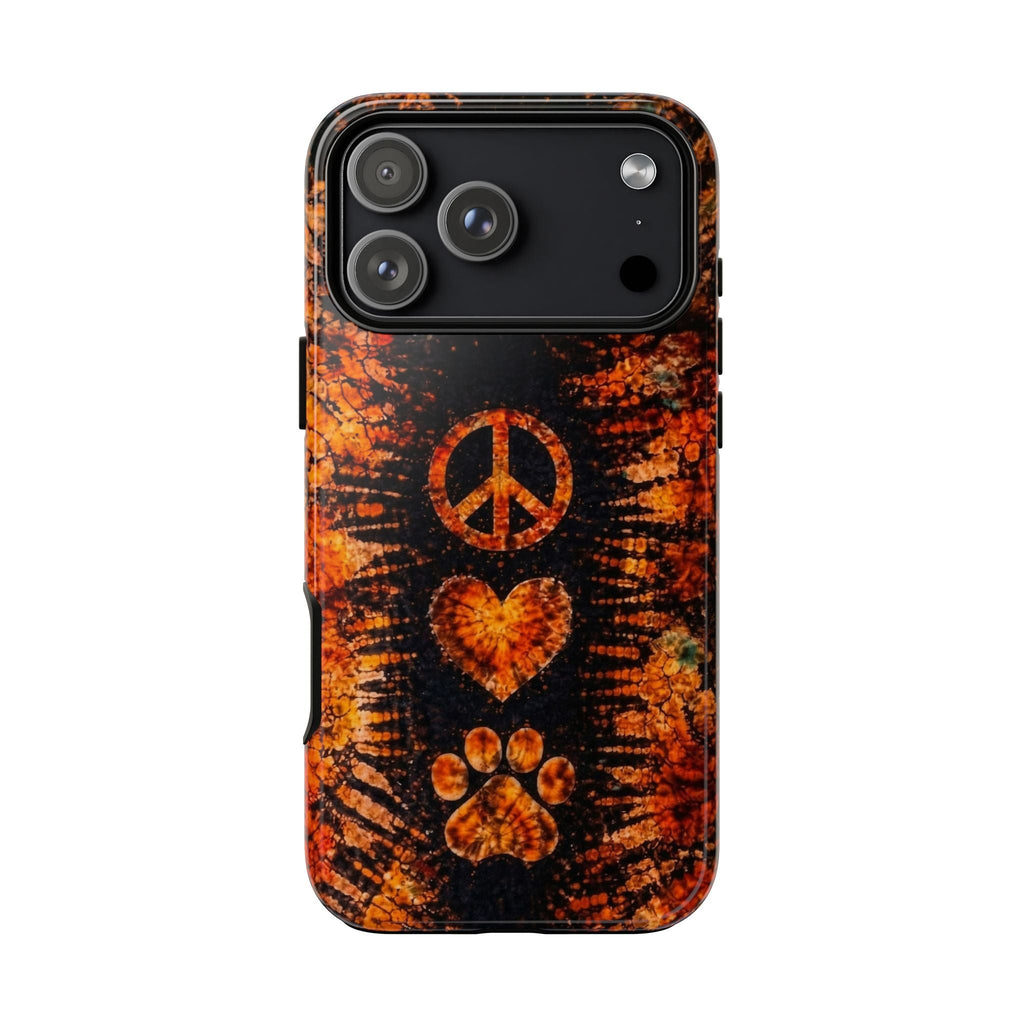 PEACE LOVE PAW PRINT VINTAGE  PHONE CASE  - TLHN2204264