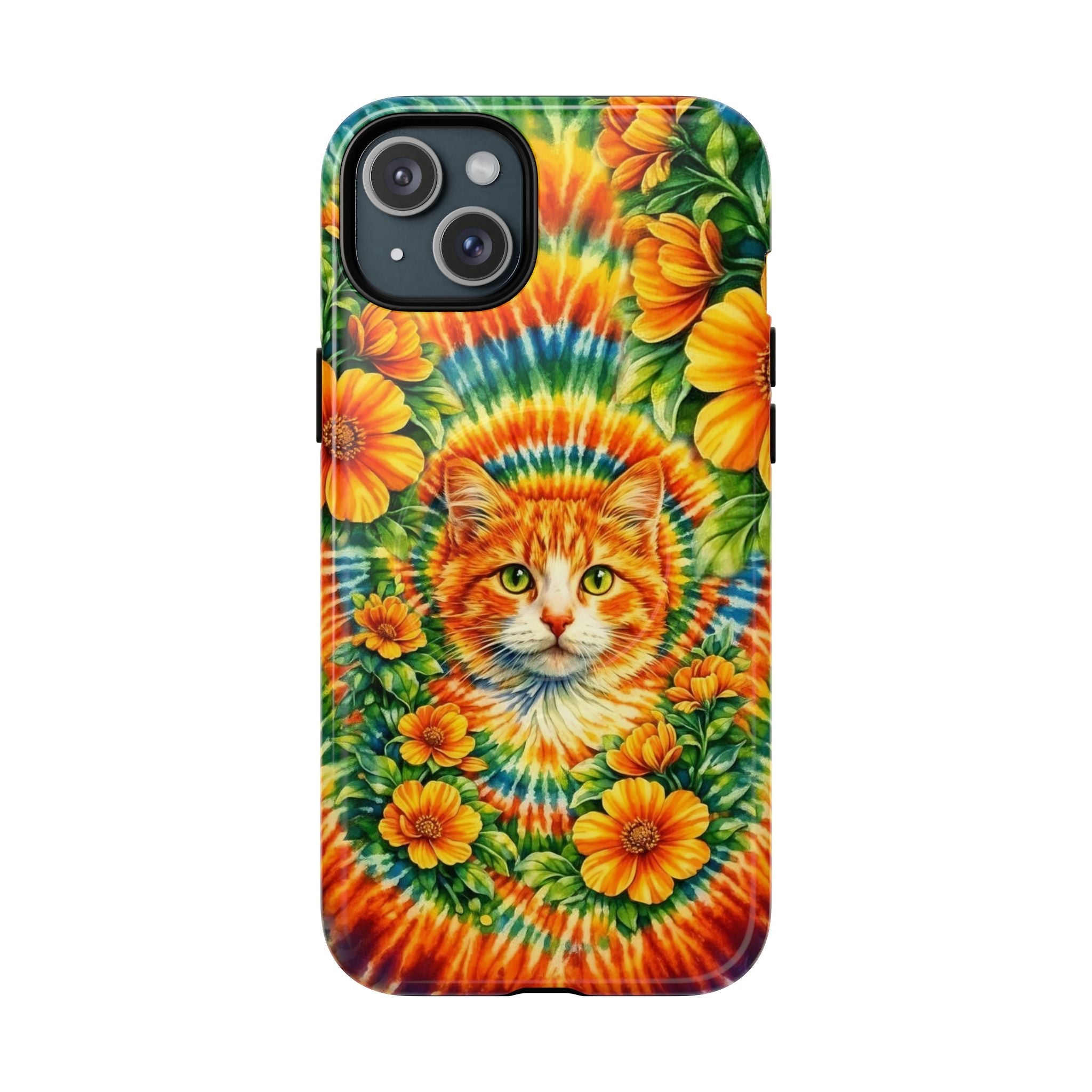 FLORAL CAT SWIRL  MAGNETIC PHONE CASE - TLHG2204264