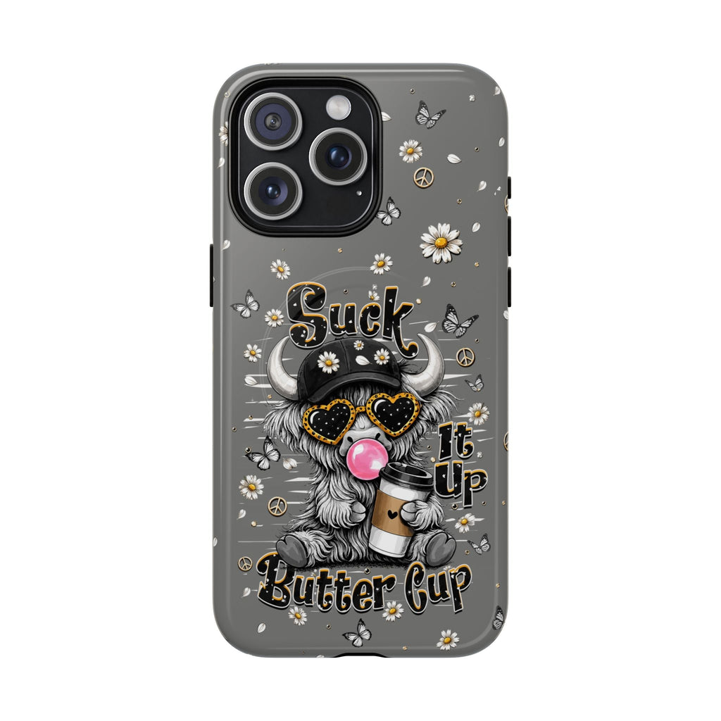 SUCK IT UP BUTTERCUP COW MAGNETIC PHONE CASE  - TLHN0806263