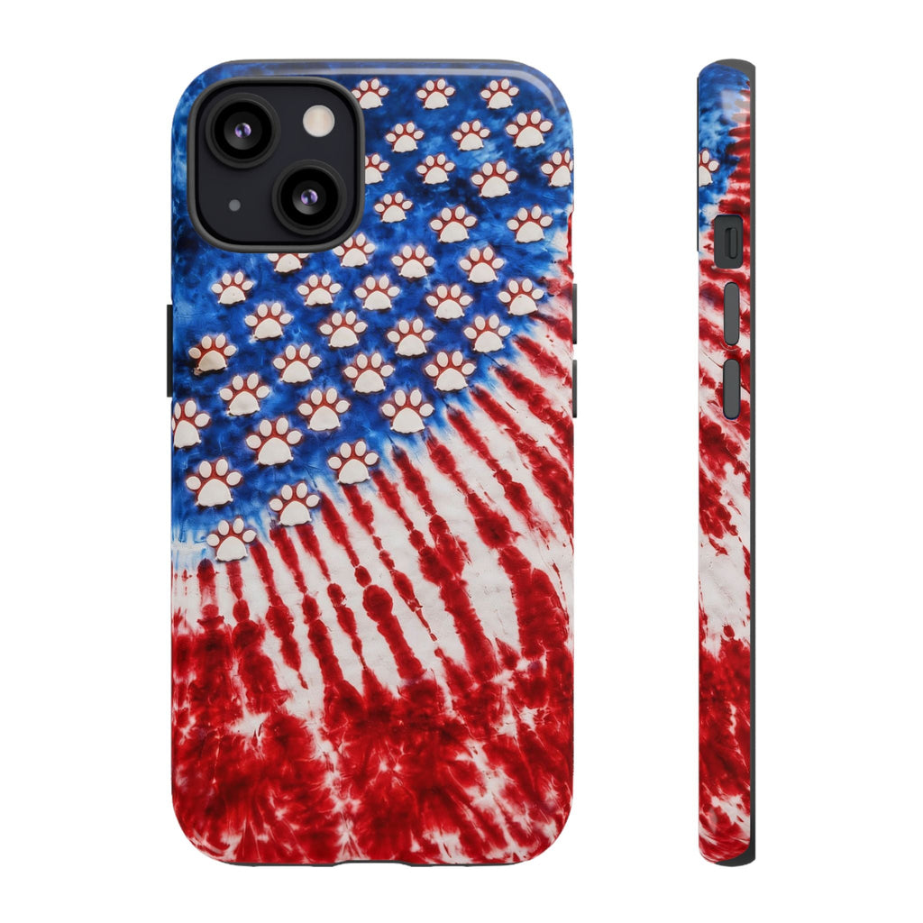 PAW PRINT RED WHITE & BLUE PHONE CASE - TLHG1704262