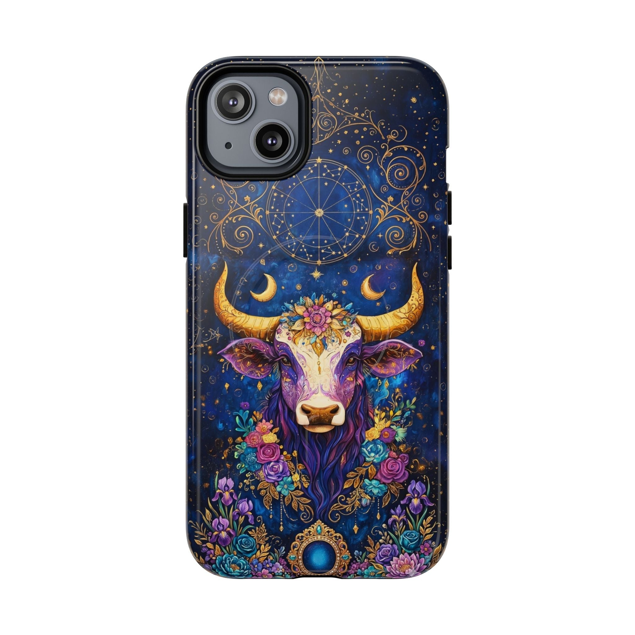HIPPIE MAGIC COW MAGNETIC PHONE CASE - TLNT2304262