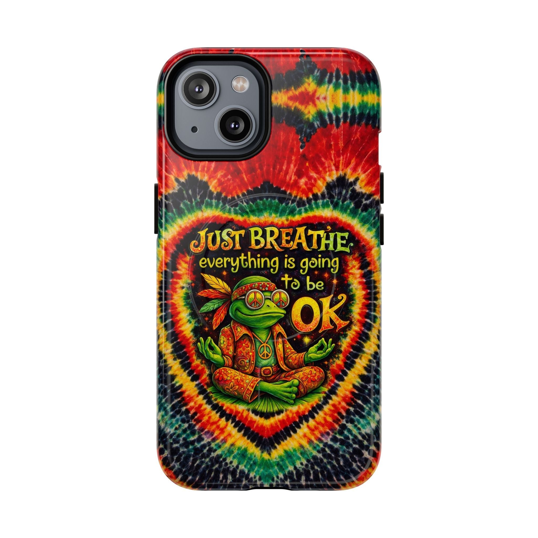 JUST BREATHE FROG SWIRL MAGNETIC PHONE CASE - KMTM2304262