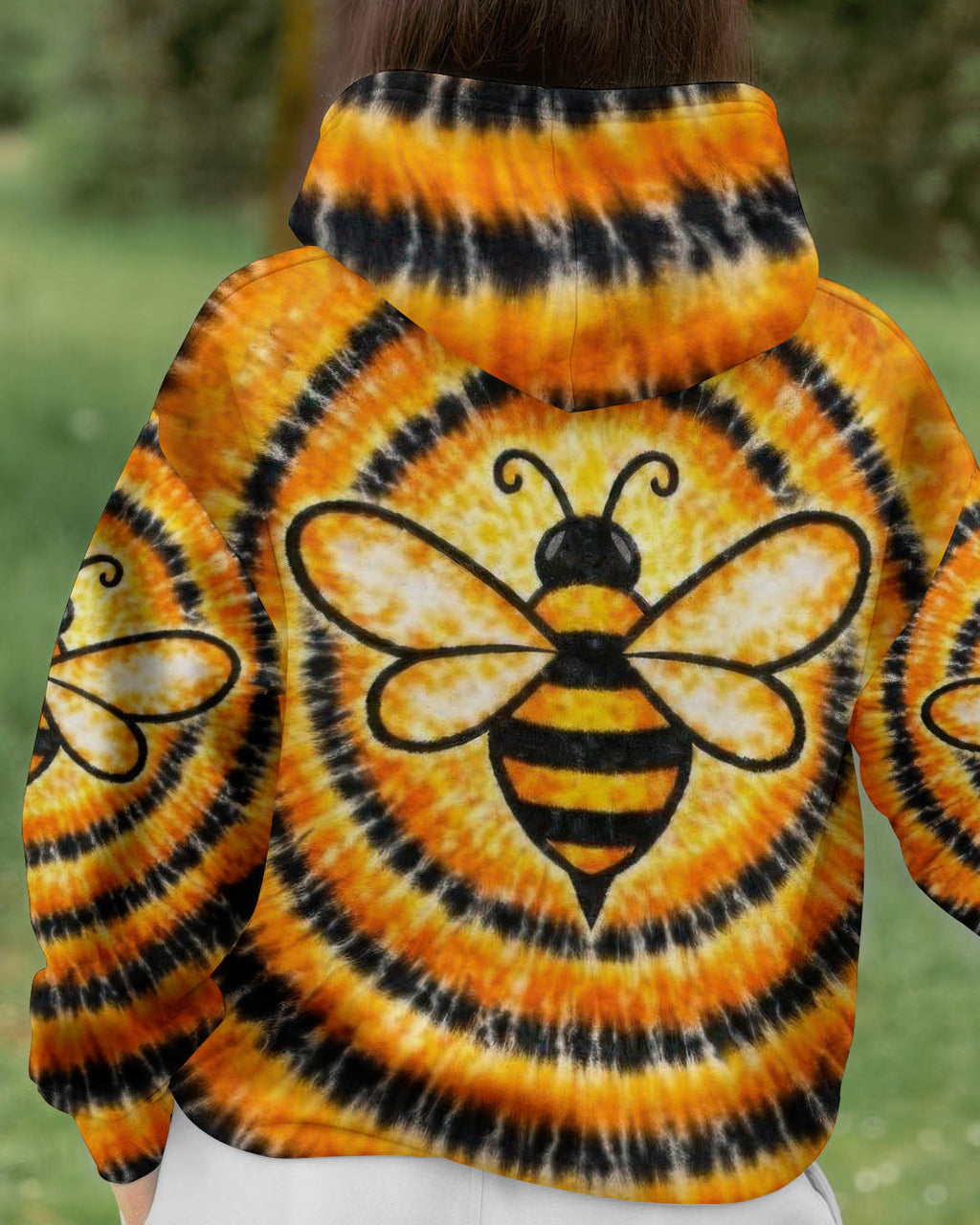 BEE ORANGE & BLACK SWIRL ALL OVER PRINT - TLTW2712251