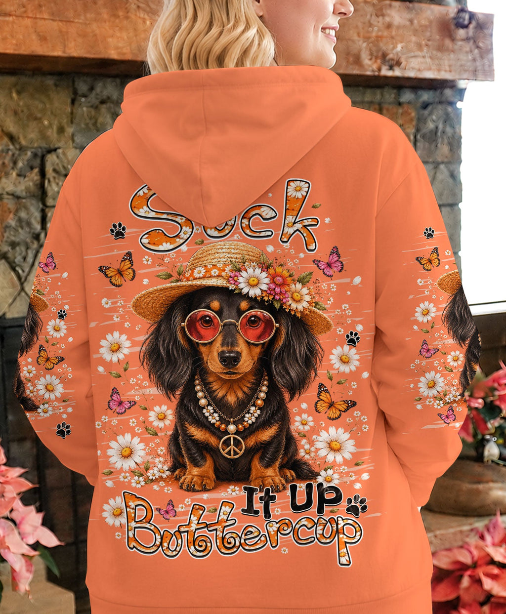 SUCK IT UP BUTTERCUP DACHSHUND DOG ALL OVER PRINT - TLHN2805262