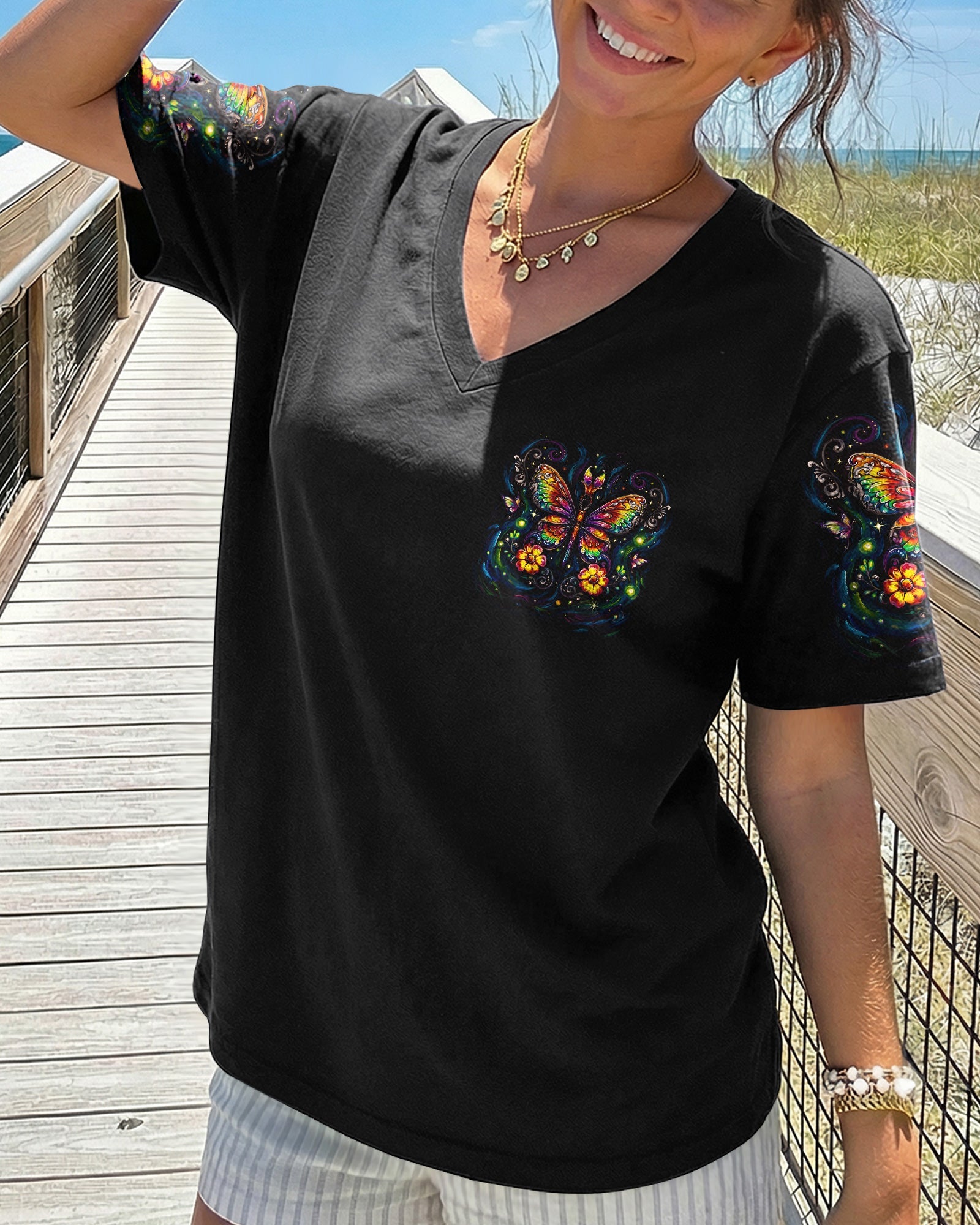 JUST BELIEVE BUTTERFLY GLOW ALL OVER PRINT - KM2404261