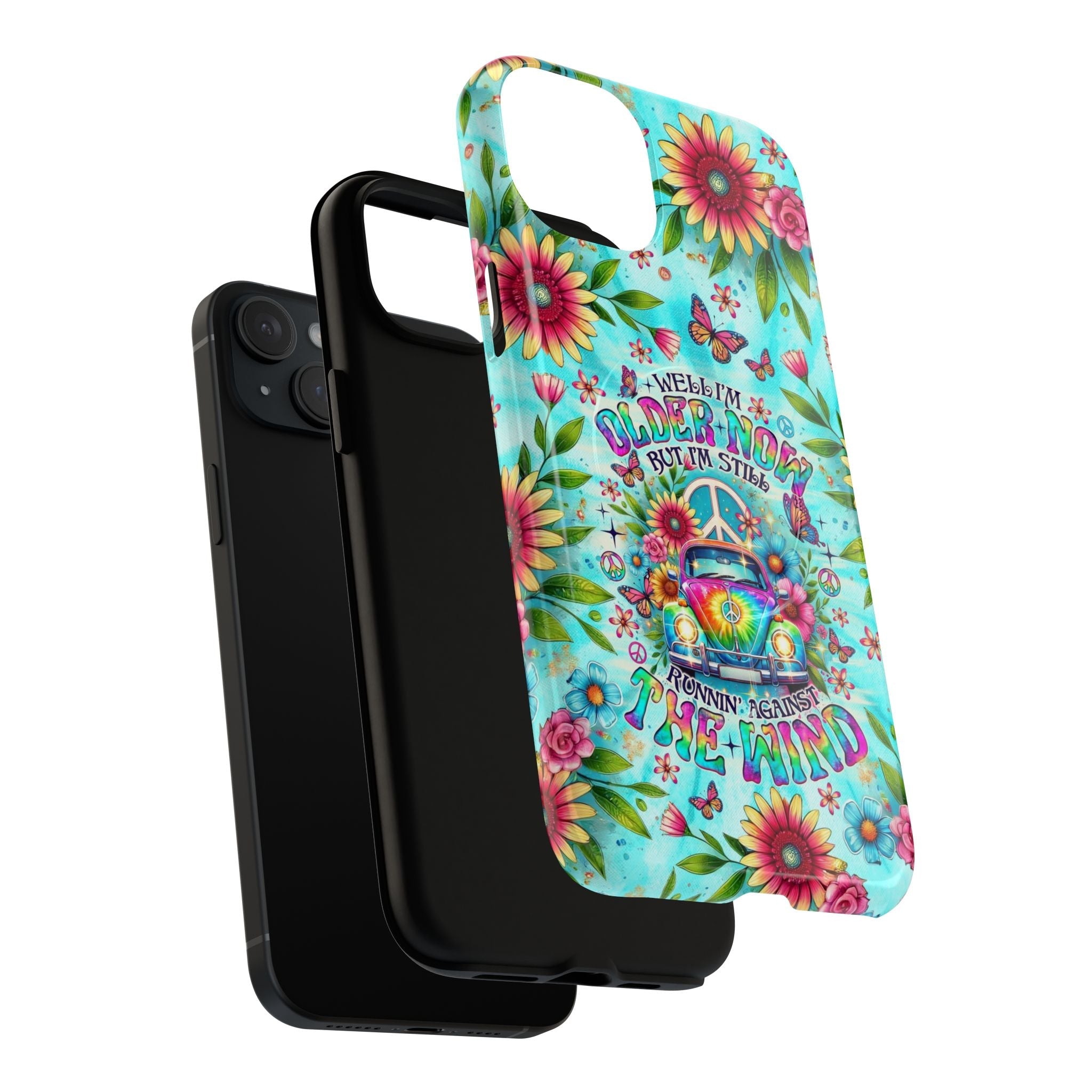 RUNNING AGAINST THE WIND CAR TIE DYE MAGNETIC PHONE CASE - TLNO1804254