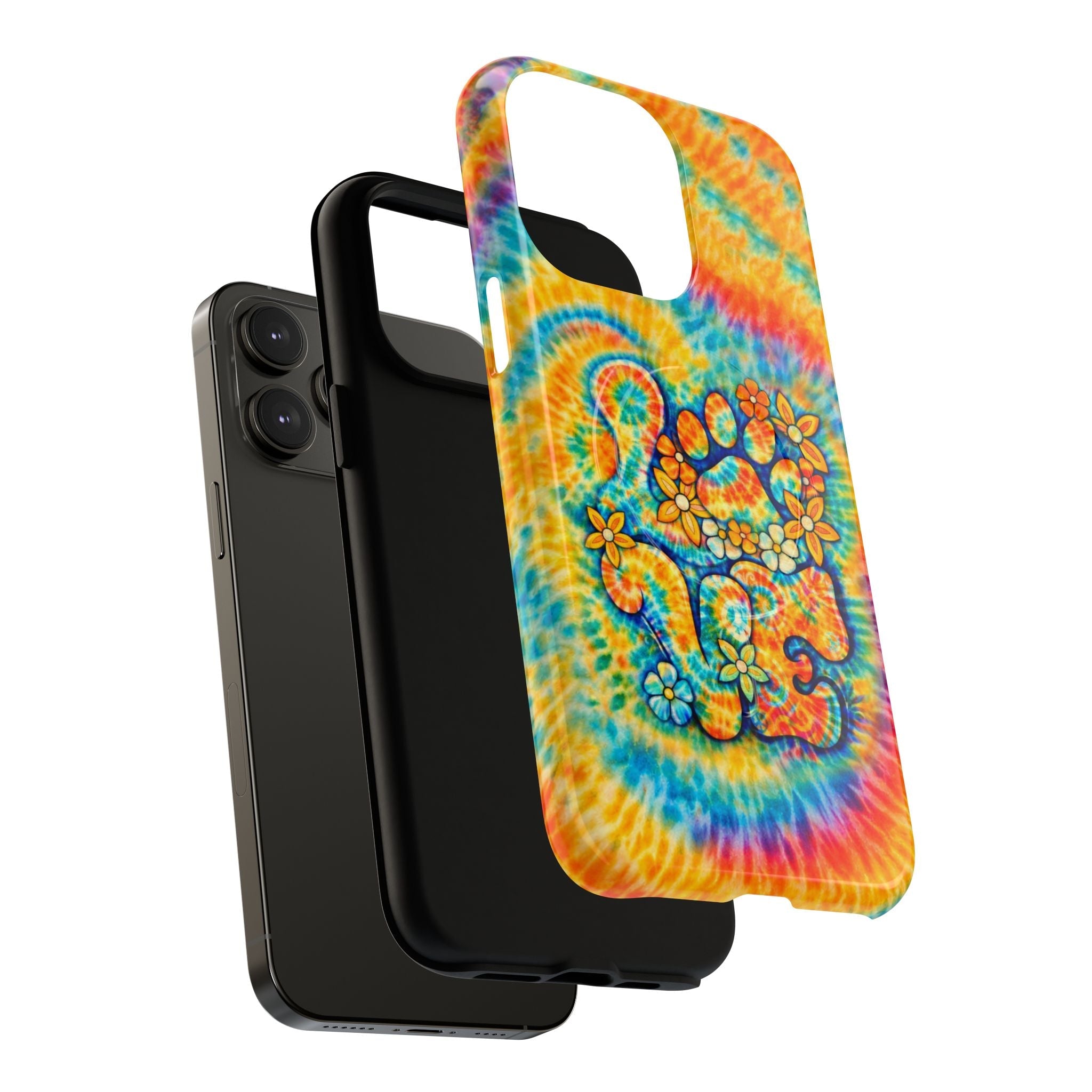 LOVE PAW PRINT SWIRL MAGNETIC PHONE CASE  - TLHN2304264
