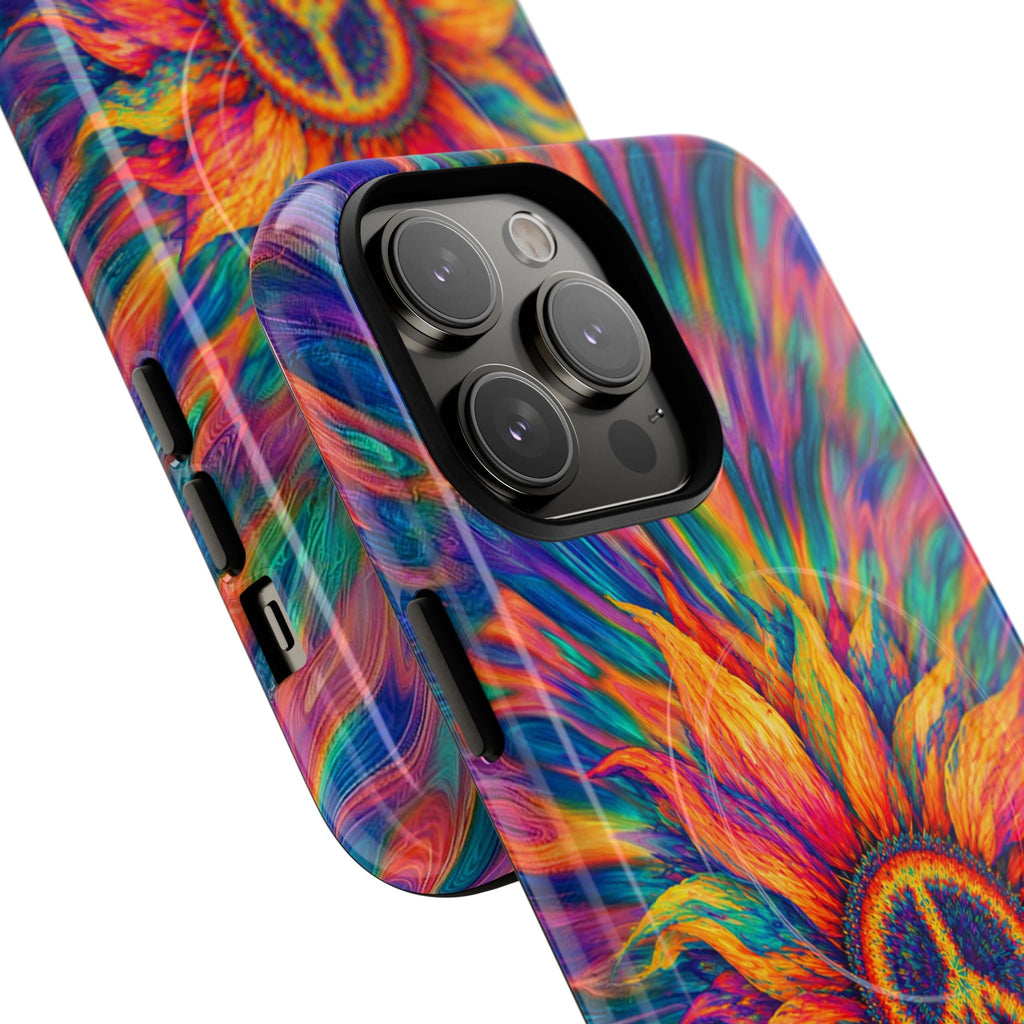 SUNFLOWER PEACE BURST MAGNETIC PHONE CASE - TLTW2906268