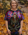 PSYCHEDELIC SKELETON COLORFUL SWIRL ALL OVER PRINT  - TLTW1605261