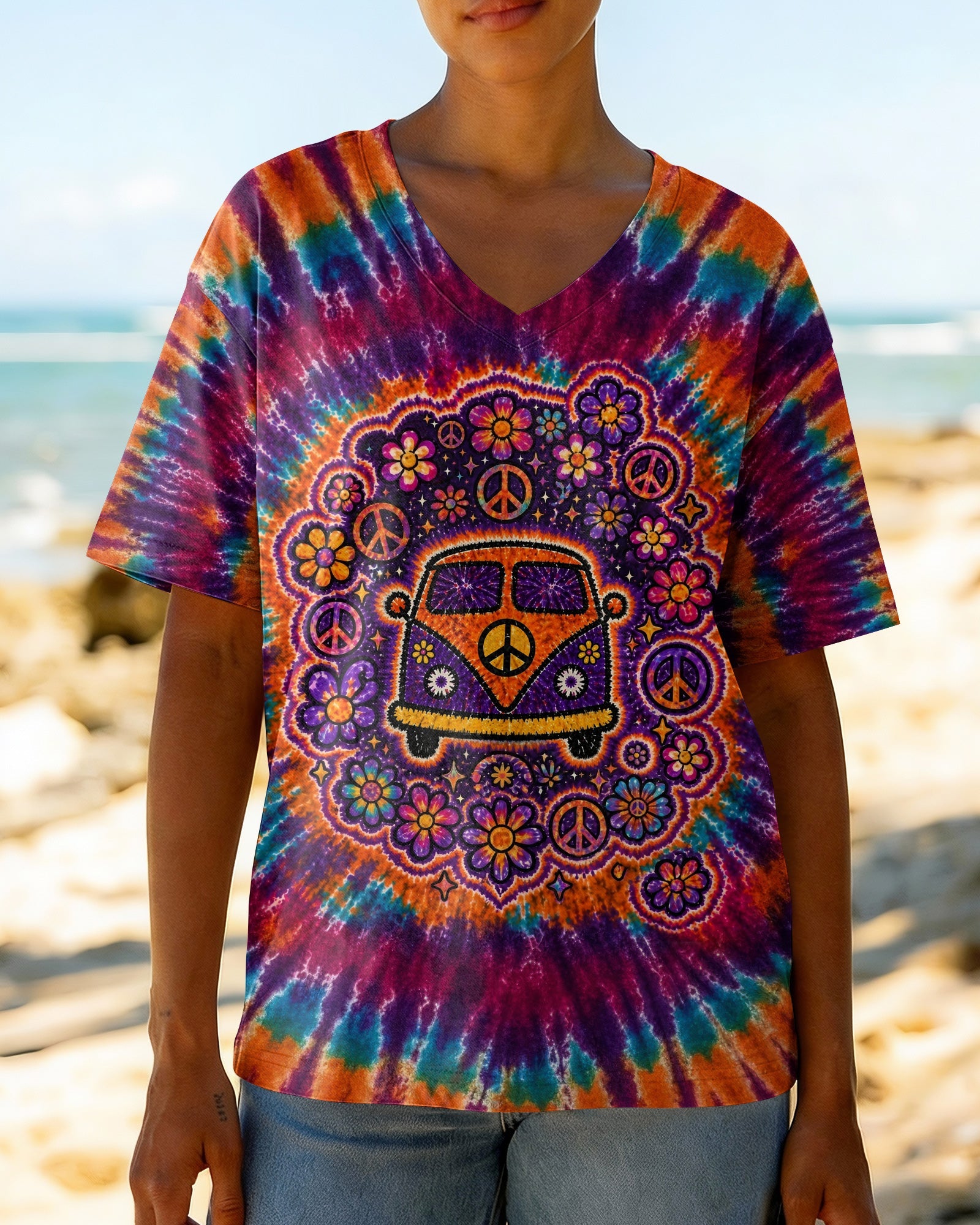 RUNNING AGAINST THE WIND BUS SWIRL ALL OVER PRINT   - TLTW2404263