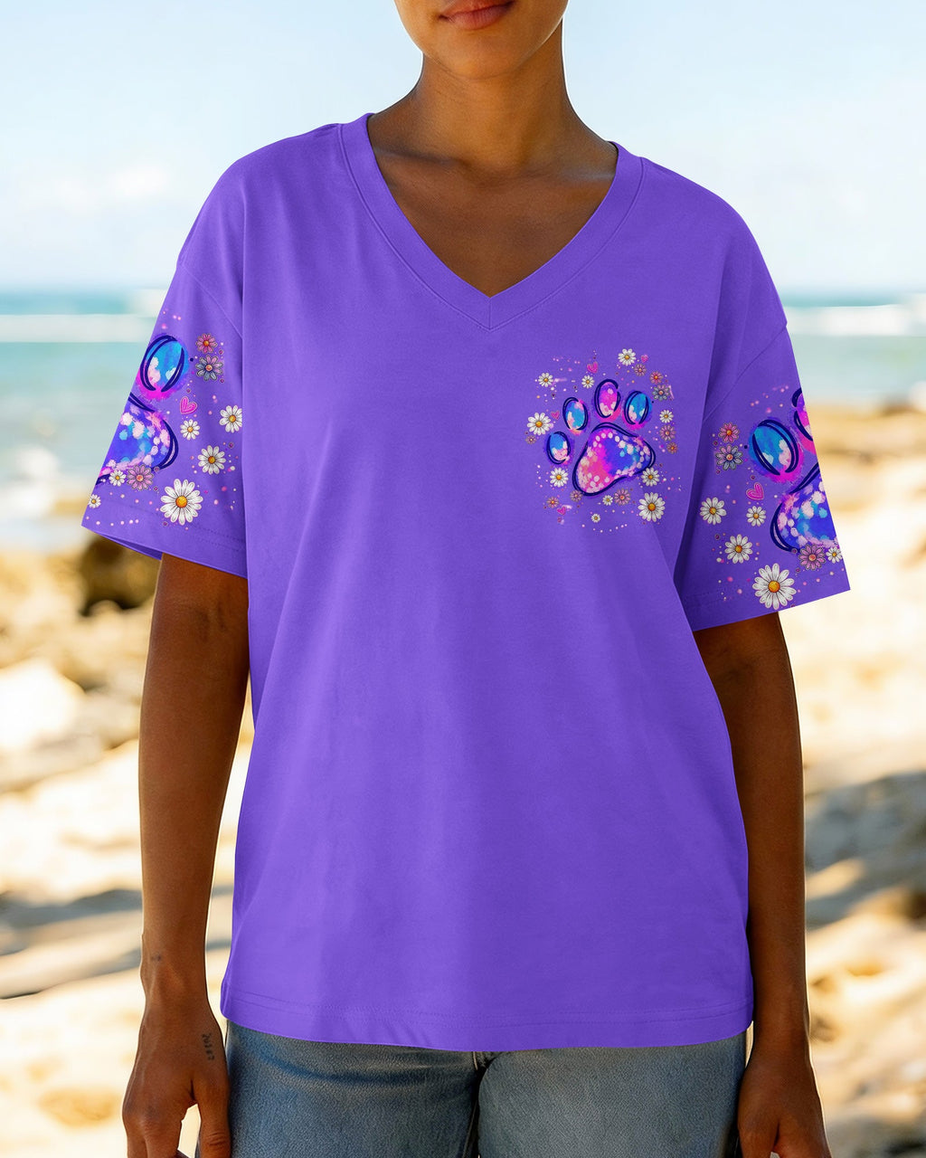 JUST A GIRL WHO LOVES HER DOG PAW ALL OVER PRINT  - TLNT0405264