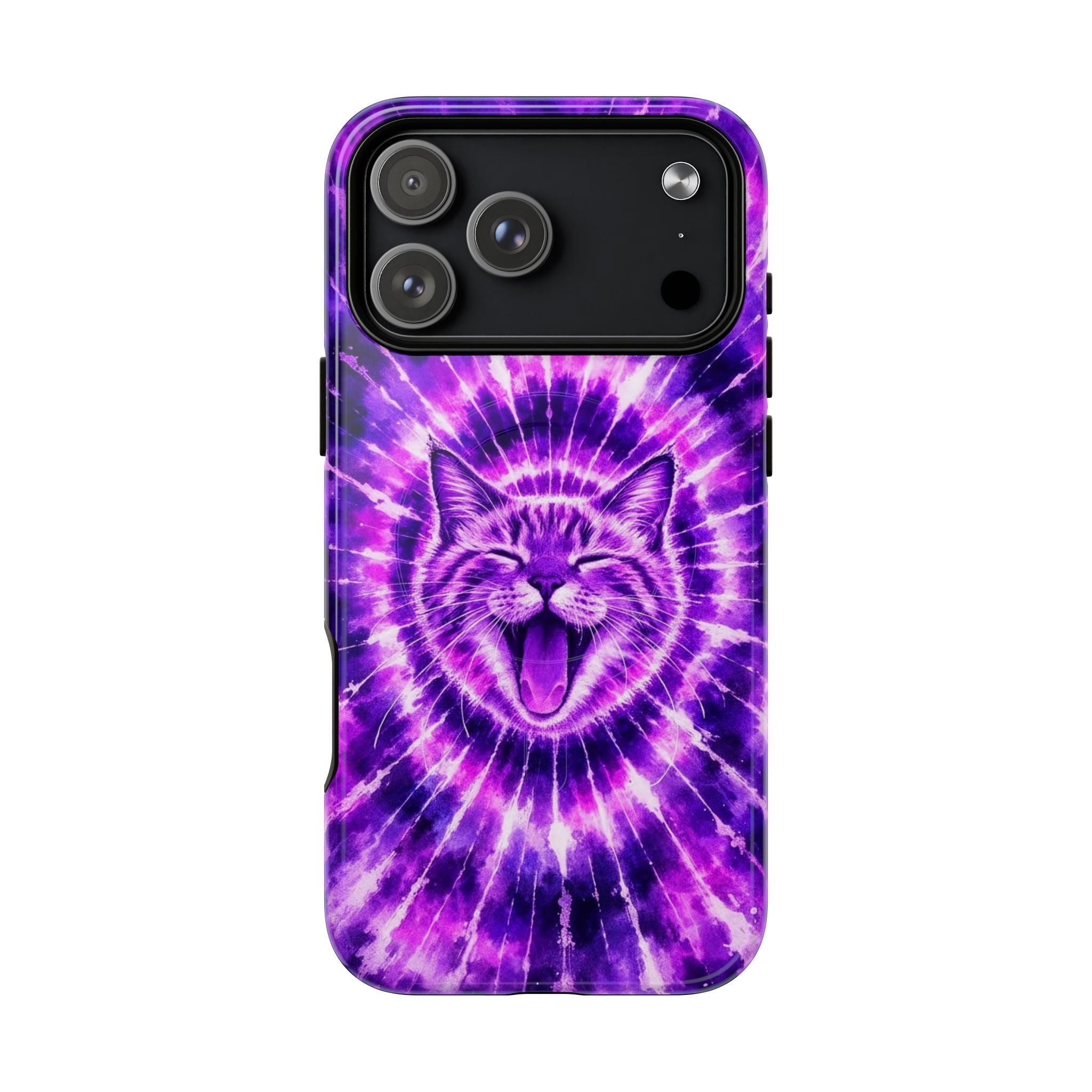 CAT PURPLE SWIRL MAGNETIC PHONE CASE  - TLHN1504263