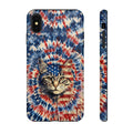 CAT RED WHITE & BLUE VINTAGE PHONE CASE  - TLHG2004262