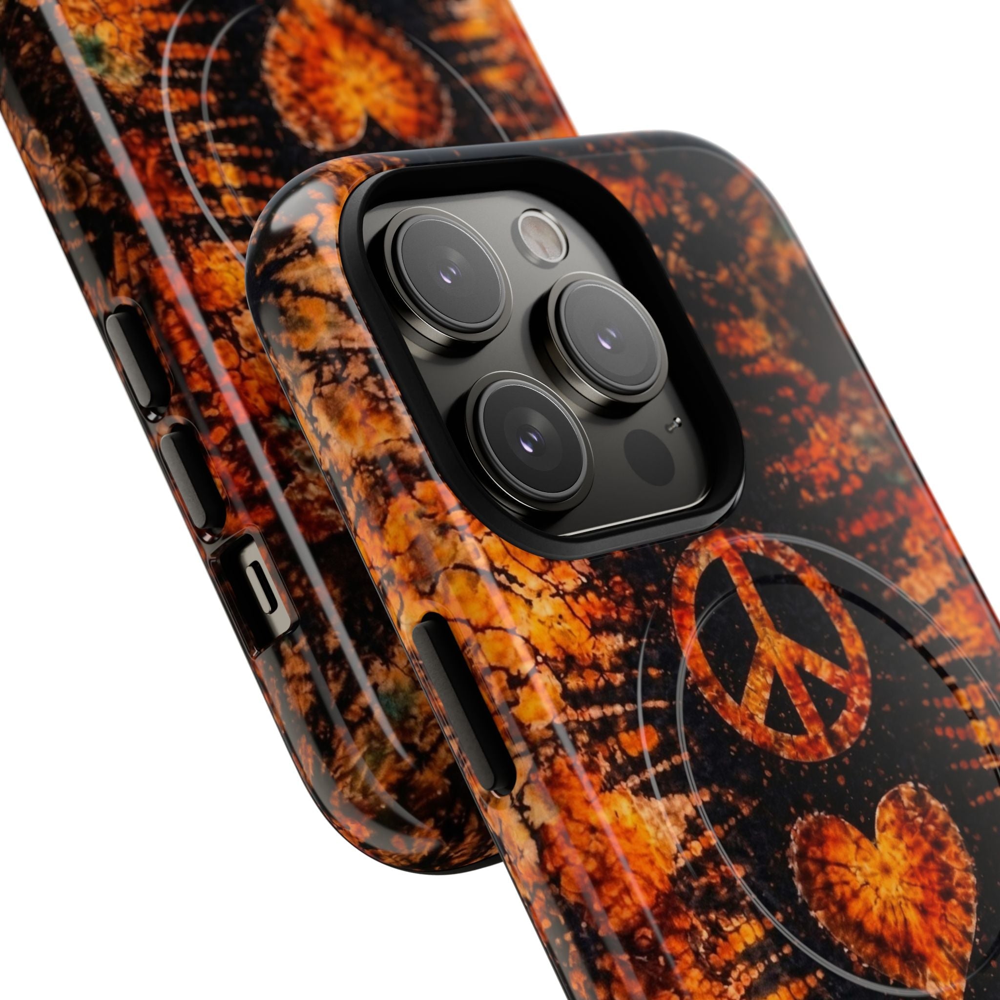 PEACE LOVE PAW PRINT VINTAGE MAGNETIC  PHONE CASE  - TLHN2204264