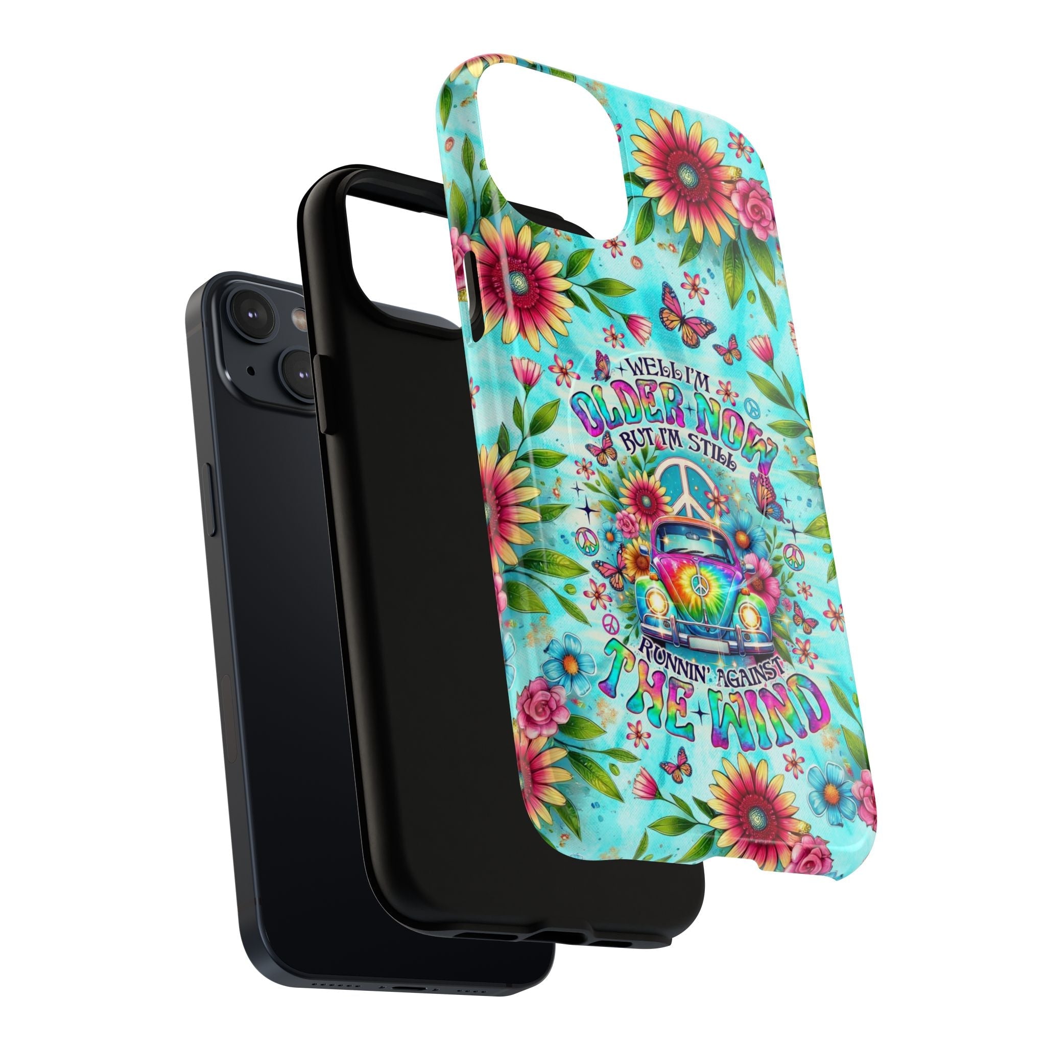 RUNNING AGAINST THE WIND CAR TIE DYE MAGNETIC PHONE CASE - TLNO1804254