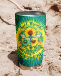 JUST BREATHE DRAGONFLY FLORAL SWIRL TUMBLER - TLHG1304262