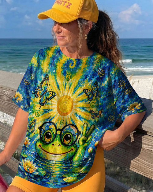 BE YOU THE WORLD WILL ADJUST FROG ALL OVER PRINT - TLTW0705263