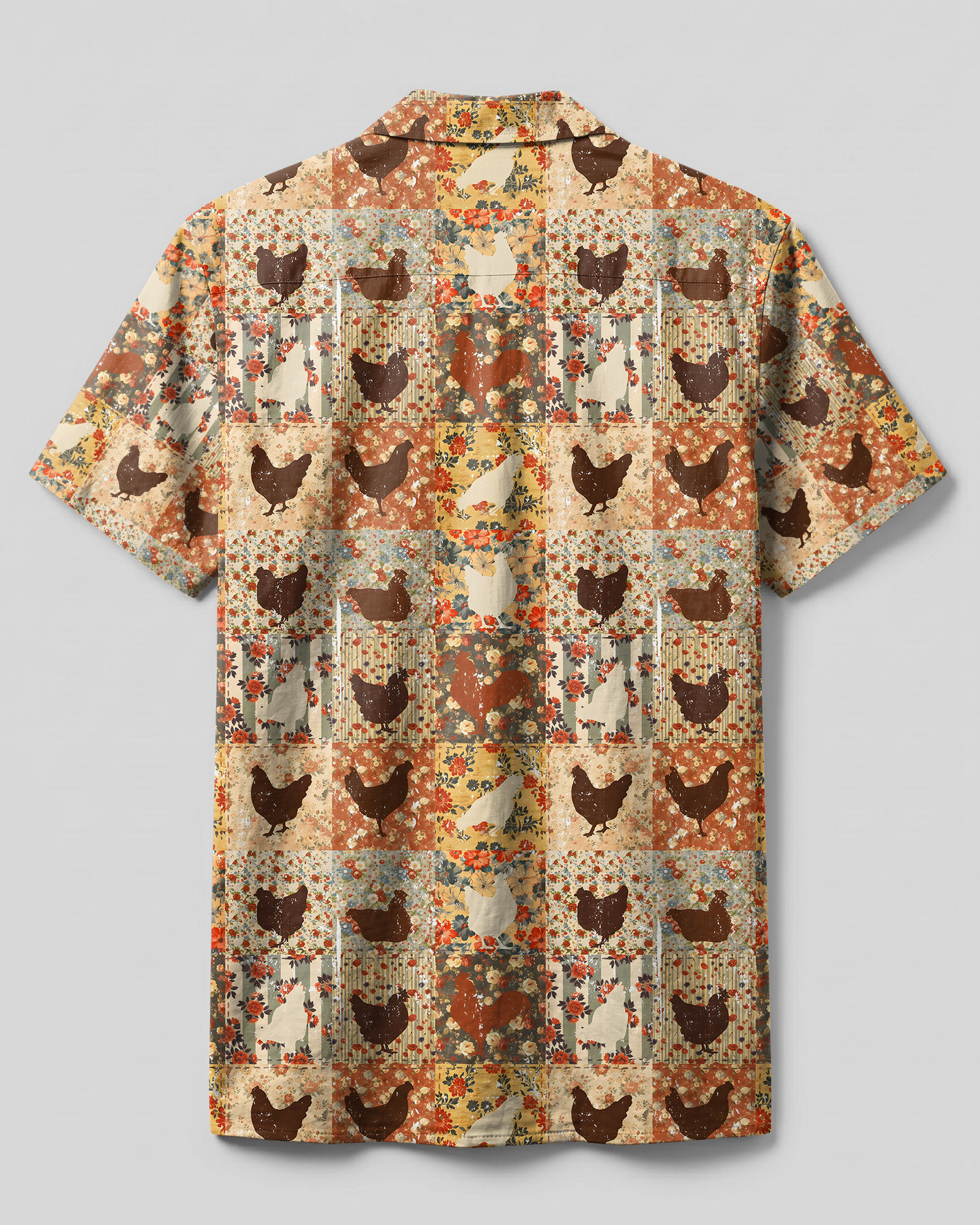 FLORAL CHICKENS VINTAGE CAMP SHIRT - TYPQ0107263