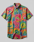 FROG PEACE PATCHWORK BUTTON-DOWN COLLAR SHIRT - KMTM2506262