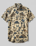 WILD WEST VINTAGE  TEXAS PATTERN BUTTON-DOWN COLLAR SHIRT  - TLHG2606264