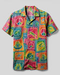 FROG PEACE PATCHWORK CAMP SHIRT - KMTM0307261