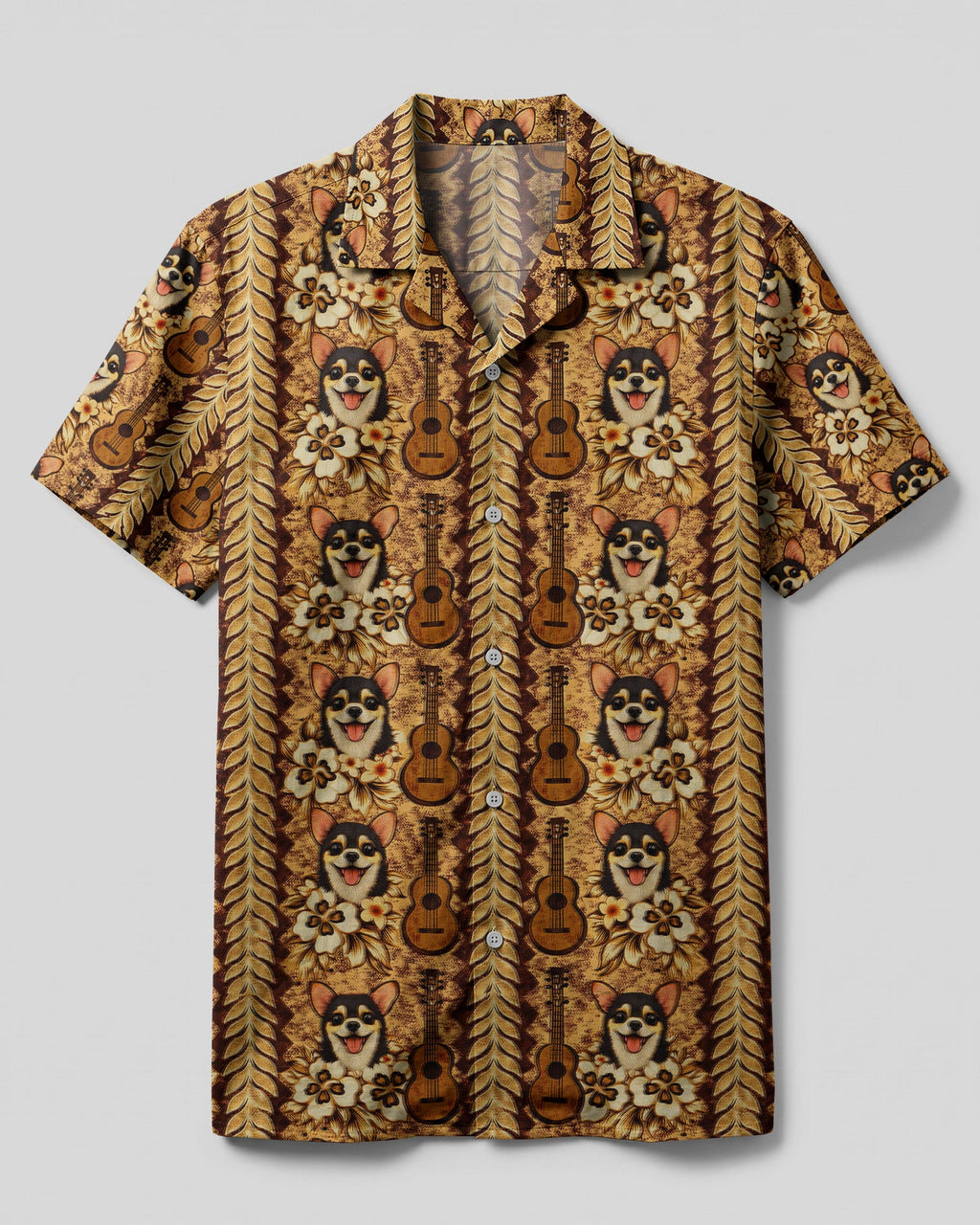 CHIHUAHUA GUITAR VINTAGE HIPPIE CAMP SHIRT - TLHN0804261