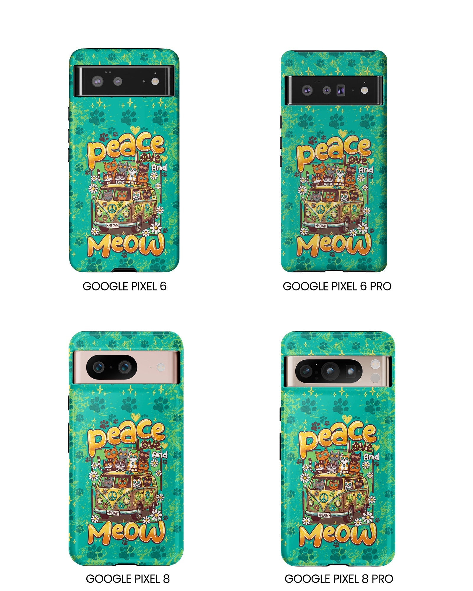PEACE LOVE AND MEOW CATS PHONE CASE - TY0707263