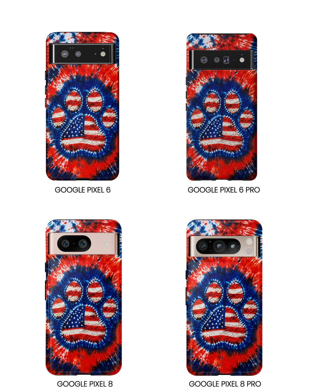 PAW PRINT RED WHITE & BLUE PHONE CASE  - TLHN0405264