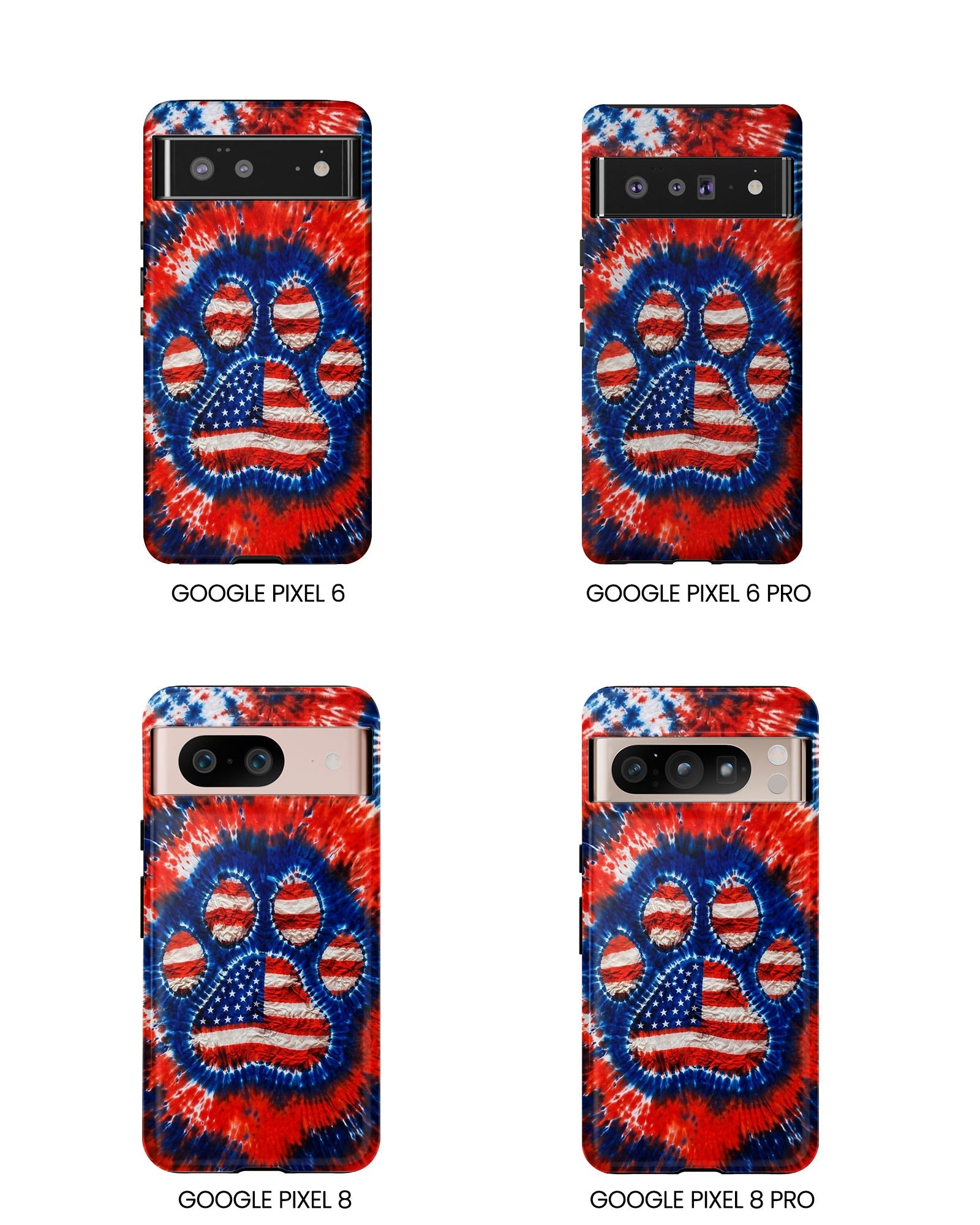 PAW PRINT RED WHITE & BLUE PHONE CASE  - TLHN0405264