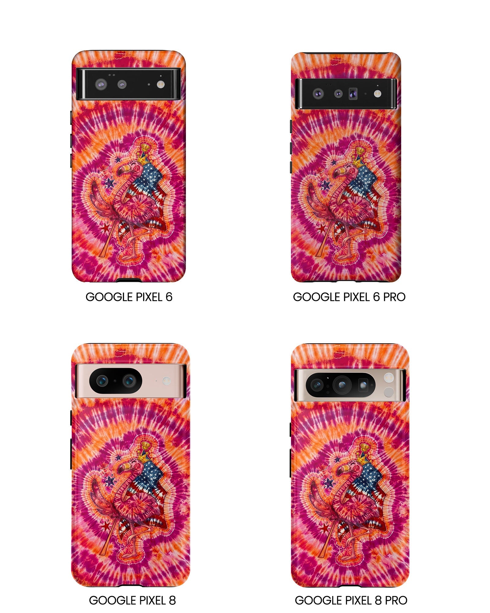 RED WHITE & BLUE FLAMINGO SWIRL PHONE CASE  - TLNO0405262