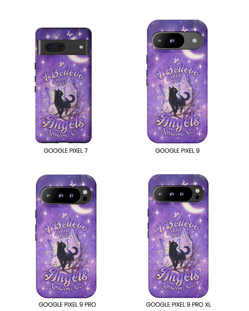 I BELIEVE THERE ARE ANGELS AMONG US BLACK CAT PHONE CASE  - TLNO2605262