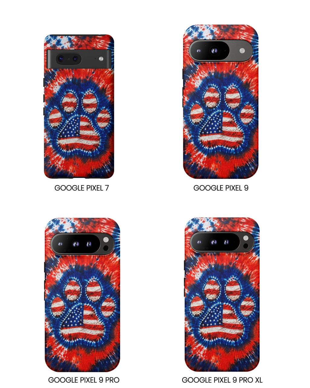 PAW PRINT RED WHITE & BLUE PHONE CASE  - TLHN0405264