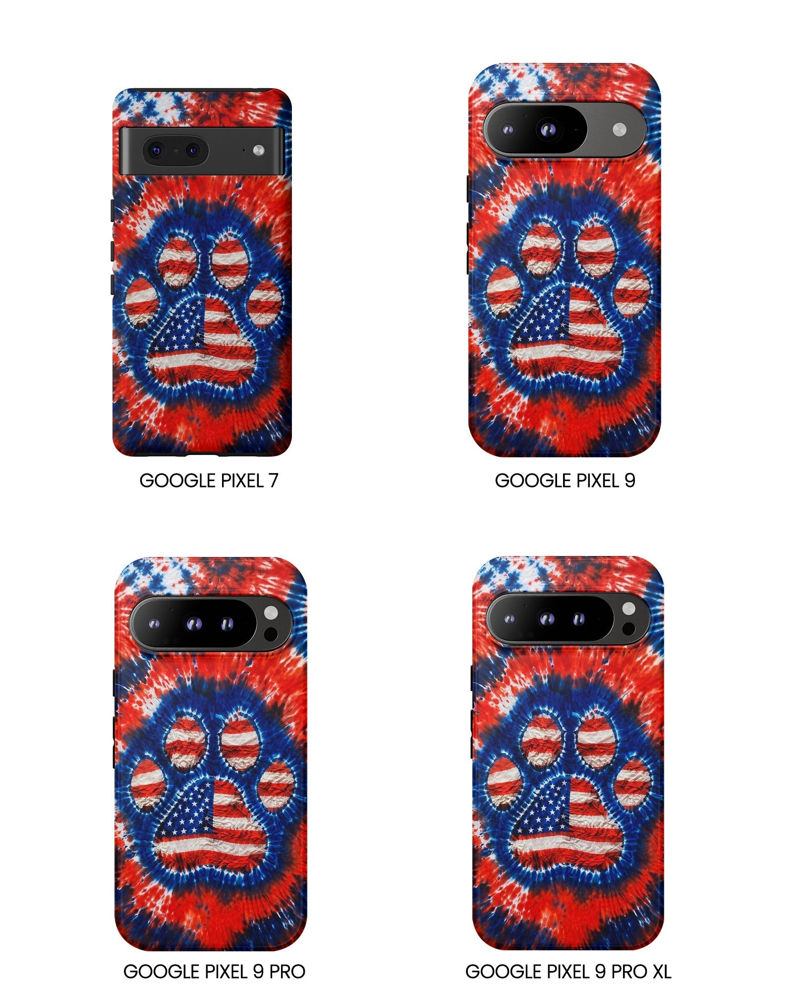 PAW PRINT RED WHITE & BLUE PHONE CASE  - TLHN0405264