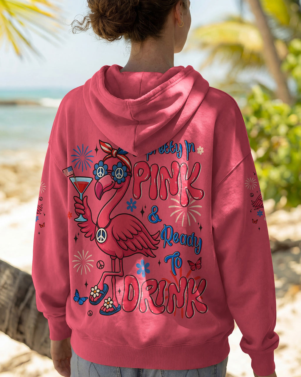 PRETTY IN PINK FLAMINGO ALL OVER PRINT - TYLN0304261