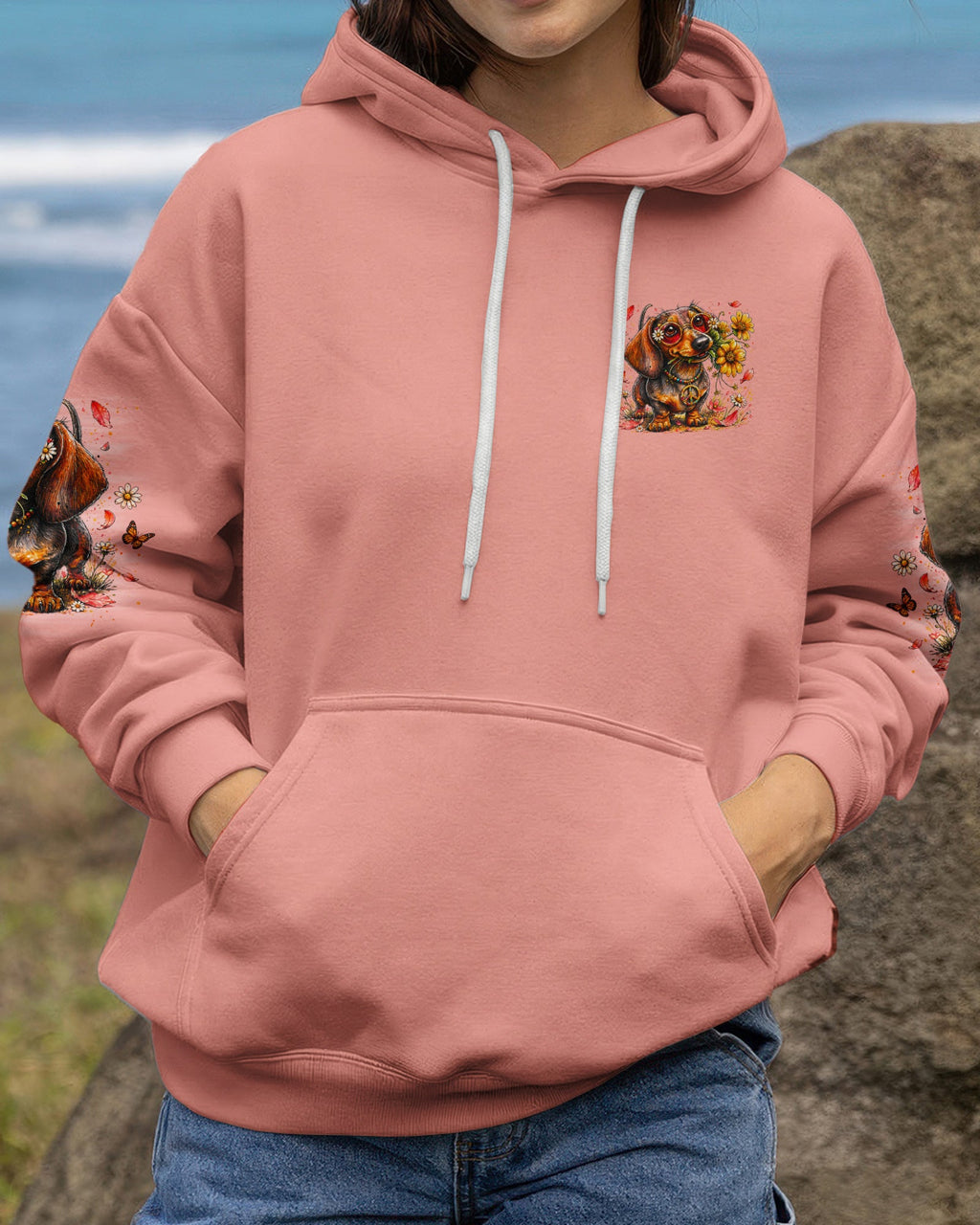 LOVE IS IN THE AIR DACHSHUND DOG ALL OVER PRINT   - TLNO0405261