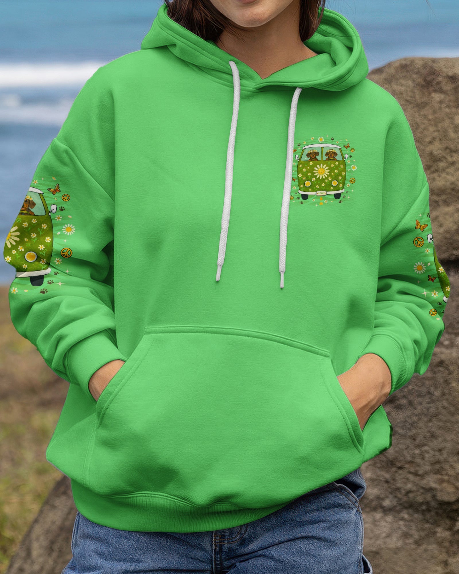 RUNNING AGAINST THE WIND DACHSHUND DOG  ALL OVER PRINT - TLNO2605261