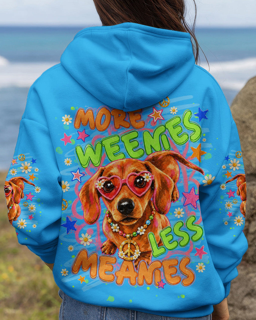 MORE WEENIES LESS MEANIES DACHSHUND DOG ALL OVER PRINT - TLNT1605263