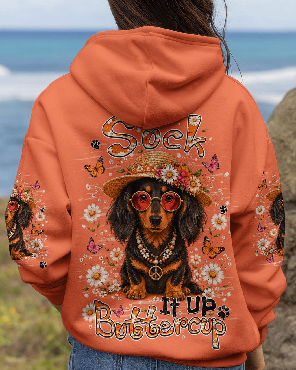 SUCK IT UP BUTTERCUP DACHSHUND DOG ALL OVER PRINT - TLHN2805262
